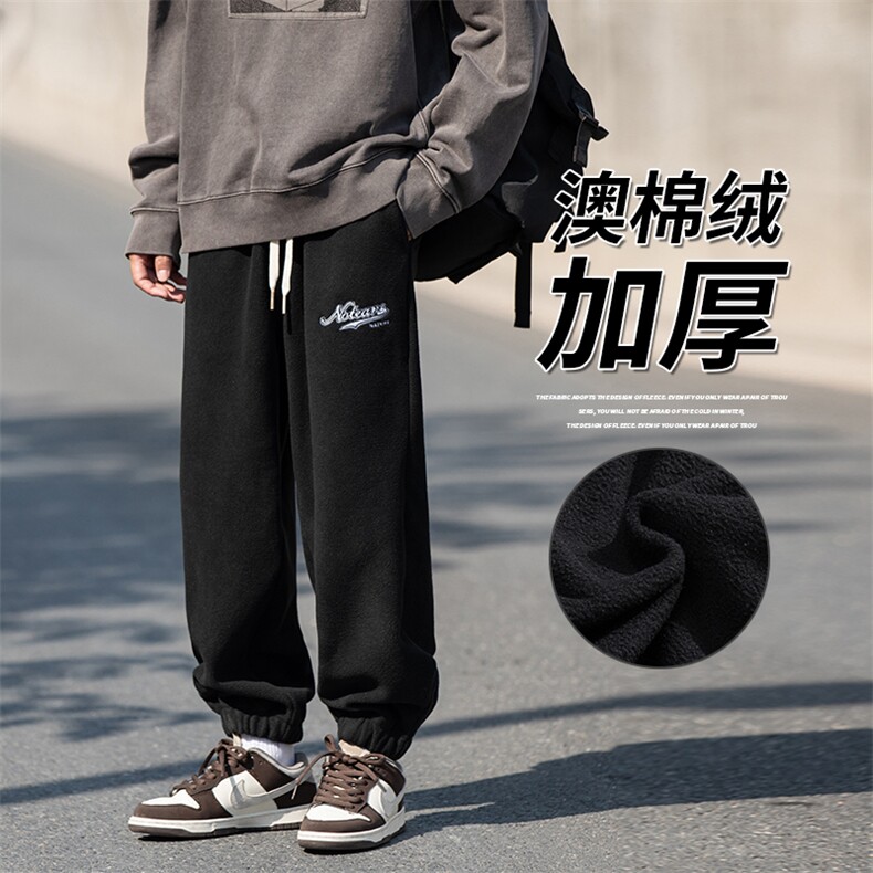 2024冬新款 cityboy日系加绒加厚宽松束脚休闲运动裤K262-P40控78图片