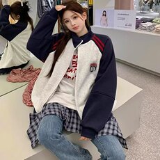 美式复古卫衣外套男女秋冬季2025卫衣开衫宽松情侣上衣WB509-P49，女装短外套，星座412-1