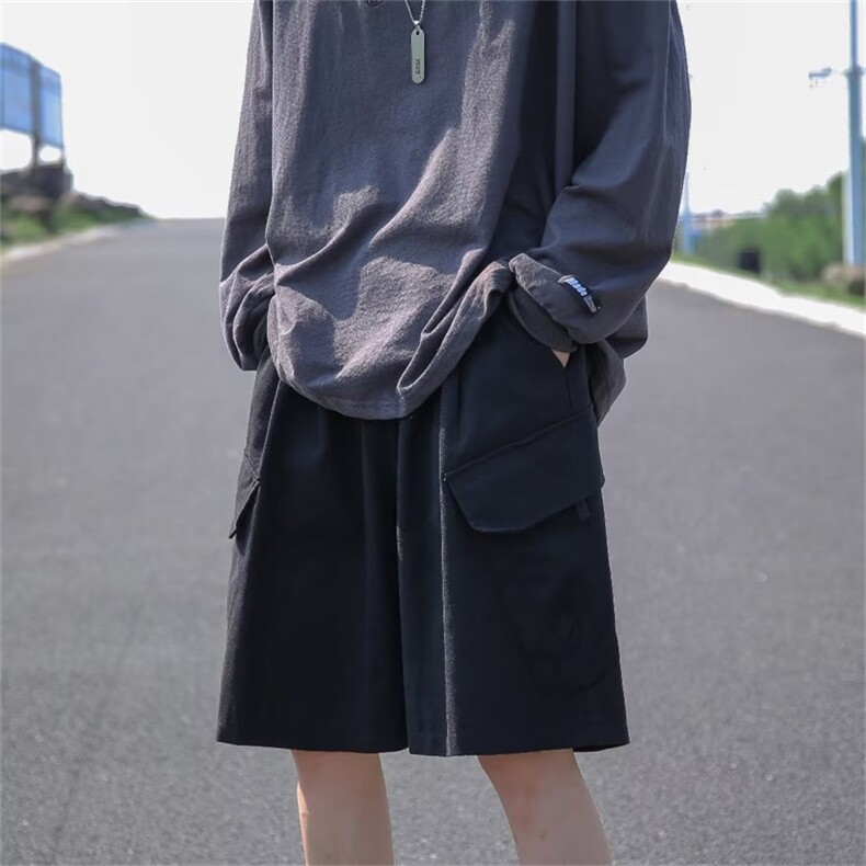 日系复古短裤男夏季美式休闲工装裤子高街ins潮牌五分裤DM10-P33,男装牛仔裤,星座1008-1