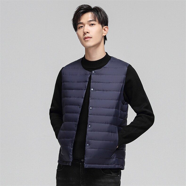 男女90绒轻薄羽绒服马甲男羽绒内胆轻便秋冬内外穿马甲图片