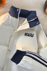 ！2025秋冬新款撞色织带棉衣加厚保暖棉服MY209特P80，男装棉衣，电商B220