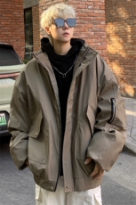 pu皮棉衣男冬季新款加厚棉服宽松面包服棉袄M7166P135控168，男装棉衣，电商A157