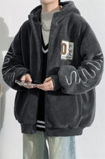 2024冬上新加绒加厚潮牌棉衣羊羔绒连帽外套男女992-P110控价158，男装棉衣，电商A441-1