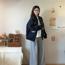 网图美式棒球领夹克复古徽章设计高街宽松显瘦外套YY803-特P41，男装夹克，电商C216