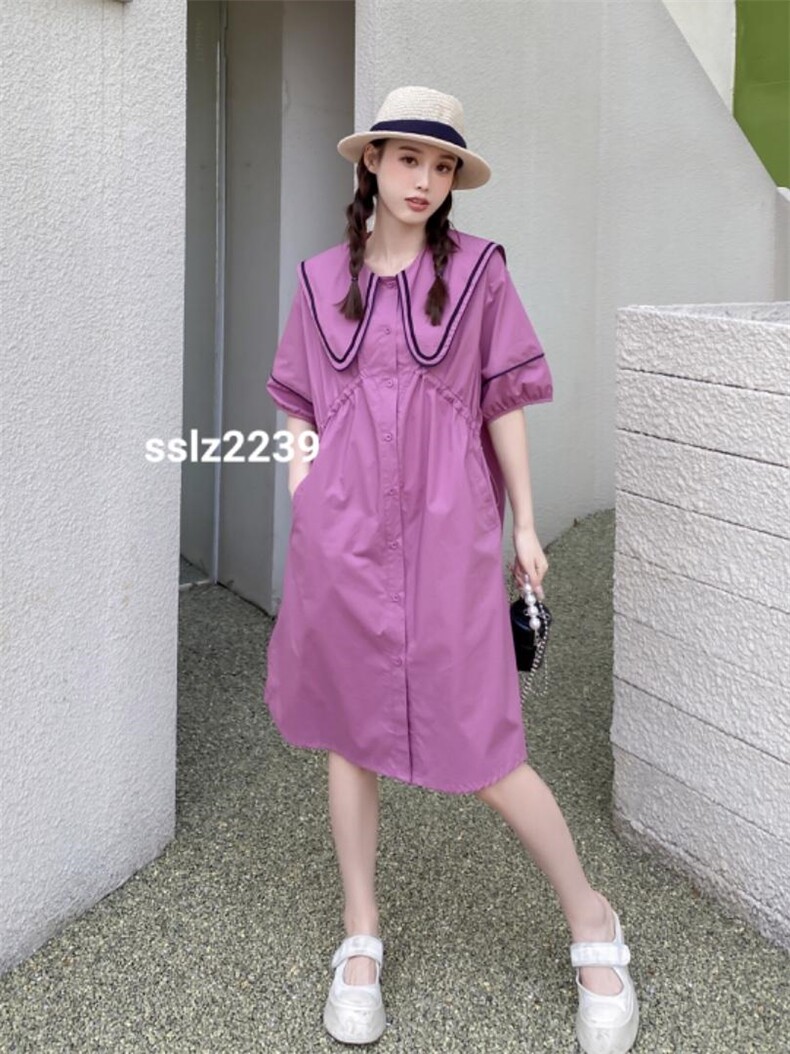 休闲时尚韩版连衣裙、不挑人穿搭随意。，女装连衣裙，时尚靓姿