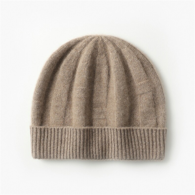 2025新款通勤休闲百搭竖纹帽，帽子，朝思纯山羊绒