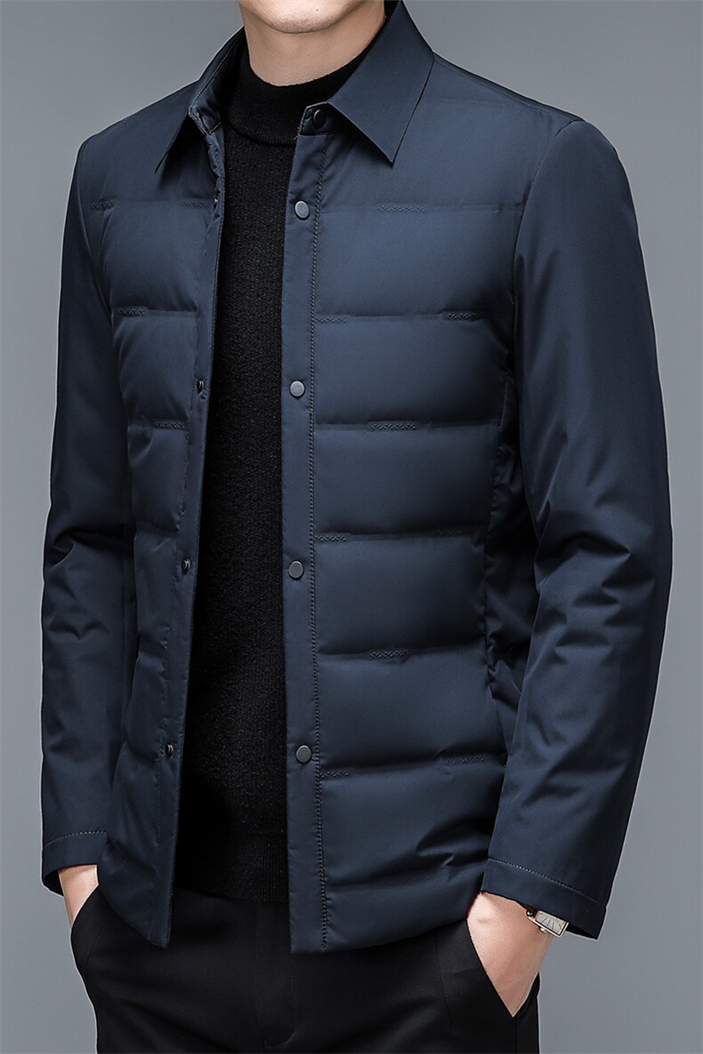 CXY206钱塘2020-2中年男士冬季厚款时尚休闲翻领百搭羽绒服P160,男装羽绒服,钱塘207-2