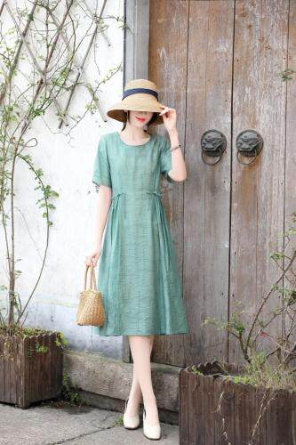 现货，天丝连衣裙，女装连衣裙，金典明美