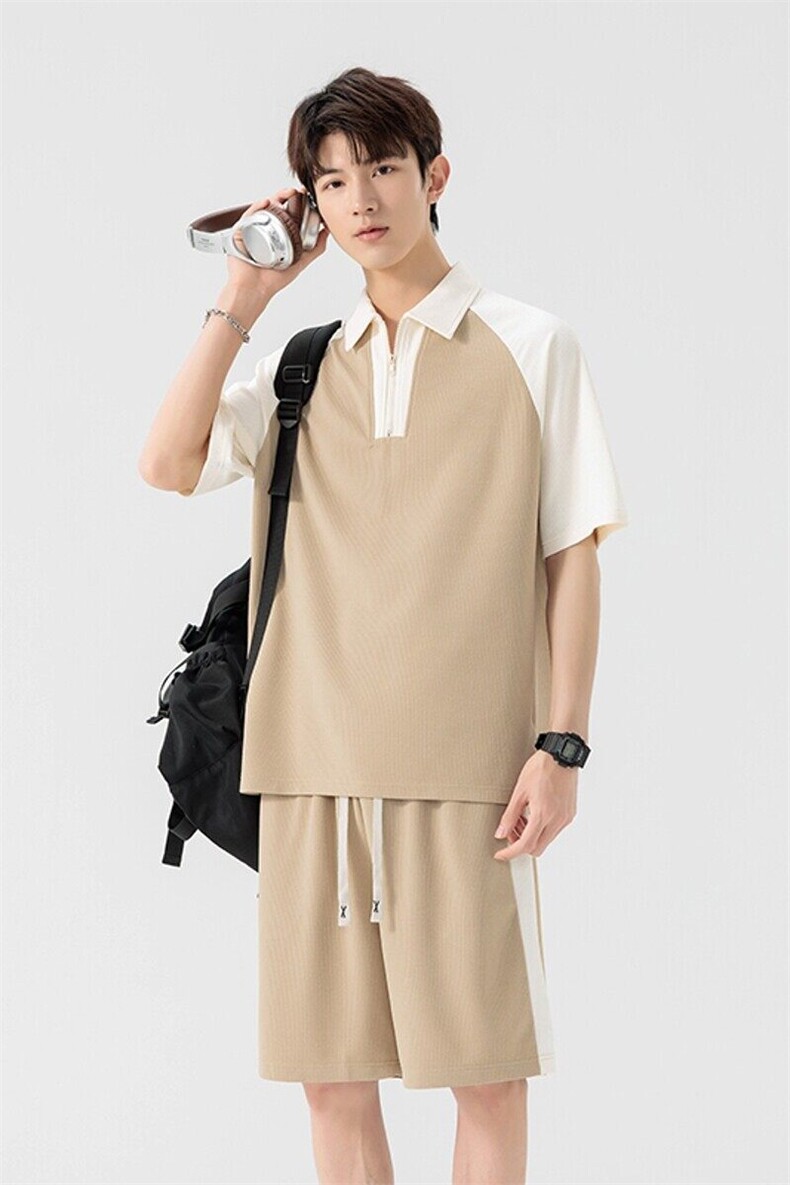 TZ25317-特P60夏季休闲T恤短裤男两件套,男装牛仔裤,电商D310B