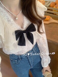 〈现货〉春季新款韩版蕾丝小衫图片