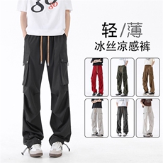 工装口袋褶皱休闲裤K101无影墙92%聚酯纤维8%氨纶(S-2XL)TP28，男装休闲裤，电商A088