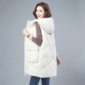 羽绒棉马甲外套女中长款2021年新款秋冬韩版宽松外穿百搭轻薄马夹图片