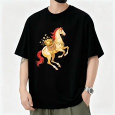 1506/QL4290/P332026年马到T恤短袖励志家长送考专用衣服半截袖，男装T恤，星座1506
