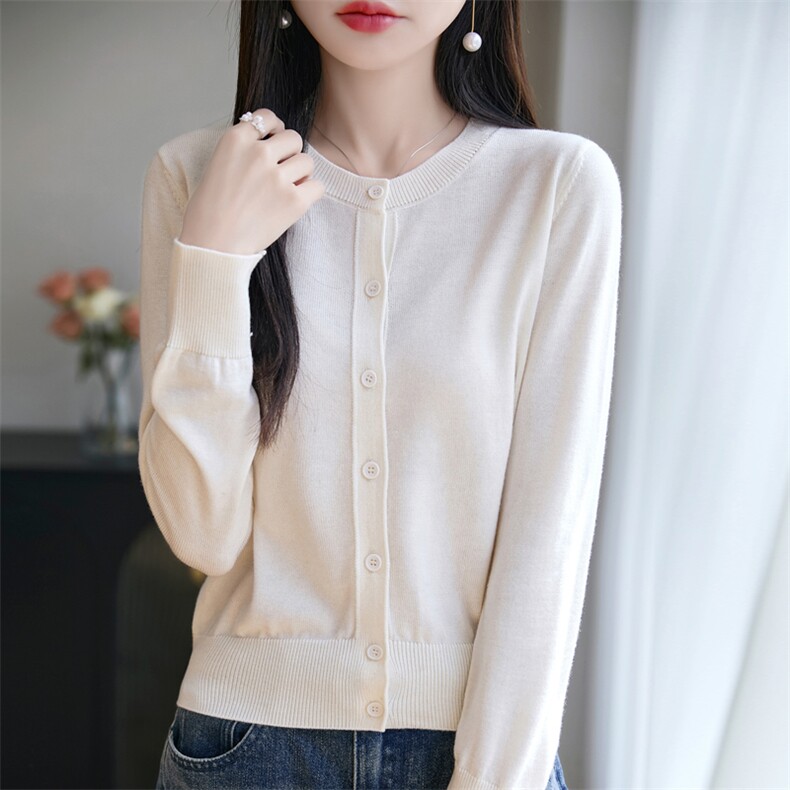 重工烫钻针织miu系开衫女短外套毛衣2025新撞色假两件格雷系上衣,针织衫/毛衣,昭美羊绒