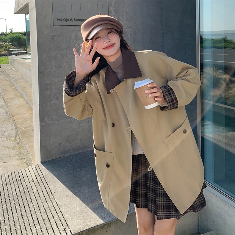 现货新款拼色风衣2C198-5731-P155K228,女装风衣,2C198