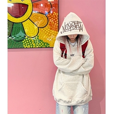 连帽卫衣手写刺绣连帽卫衣男女秋季潮牌情侣宽休闲上衣WYX01，男装卫衣，星座1013-5