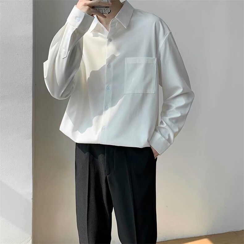 长袖衬衫春款男港风潮流C35P27,男装衬衫,星座1116-2