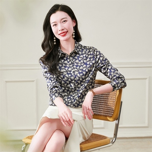 高级感杭州重磅真丝衬衫女长袖2026新款春夏秋季小个子真丝上衣图片