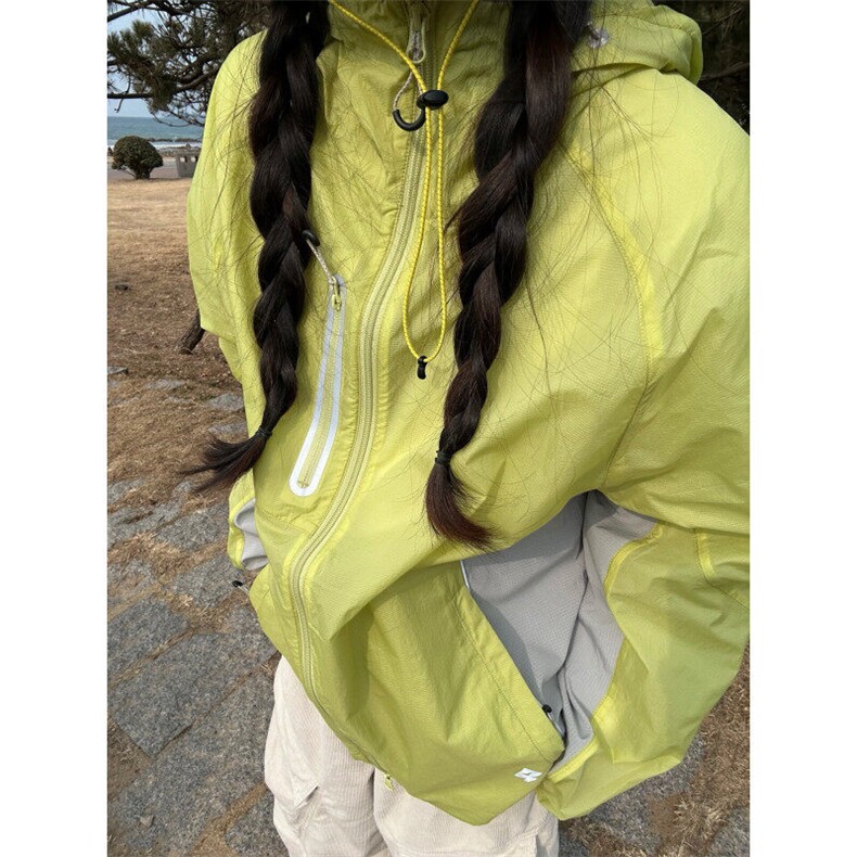 FS421HH-P50 绿色防晒衣男夏季连帽冲锋衣外套山系户外钓鱼登山服图片