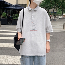 PL57140-P35翻领短袖polo衫男大码胖子半袖t恤男有领保罗衫模特，男装Polo衫，电商A040