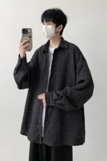 港风宽松长袖厚款衬衫男KD624-P30，男装衬衫，电商D312-1