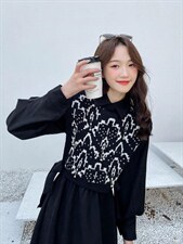 毛衣背心套裙，女装针织衫/毛衣，亿炫