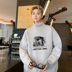 高质量！秋冬高领毛衣男士加绒加厚翻领针织衫男毛衣FL222-特p38，男装针织衫/毛衣，电商B367