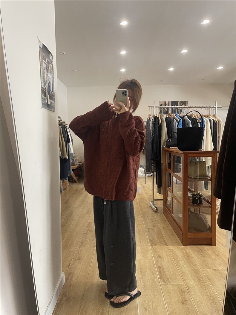 新款纯色圆领毛衣女宽松简约百搭打底针织衫柔软弹力保暖毛衫,针织衫/毛衣,美够羊绒
