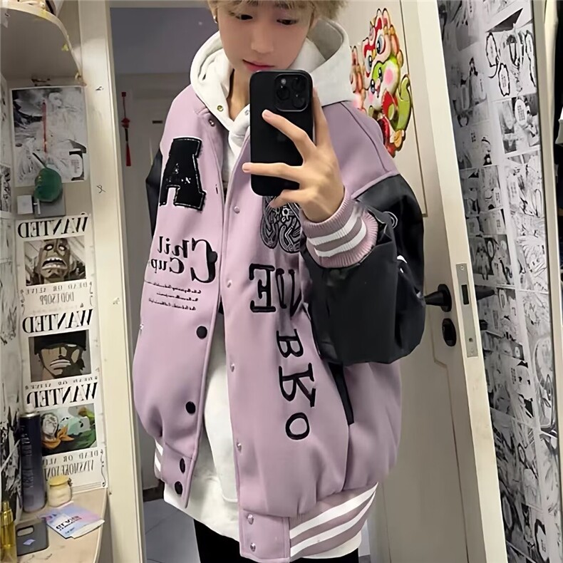 A202-P65文艺ins流行慵懒新款气质高街重工刺绣棒球服日系,女装职业装,电商B323A