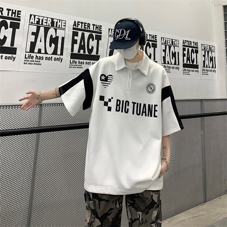 DSA059-7817-P45控68现货高品质珠地爽滑撞色拼接POLO衫短袖T恤,男装Polo衫,电商A059