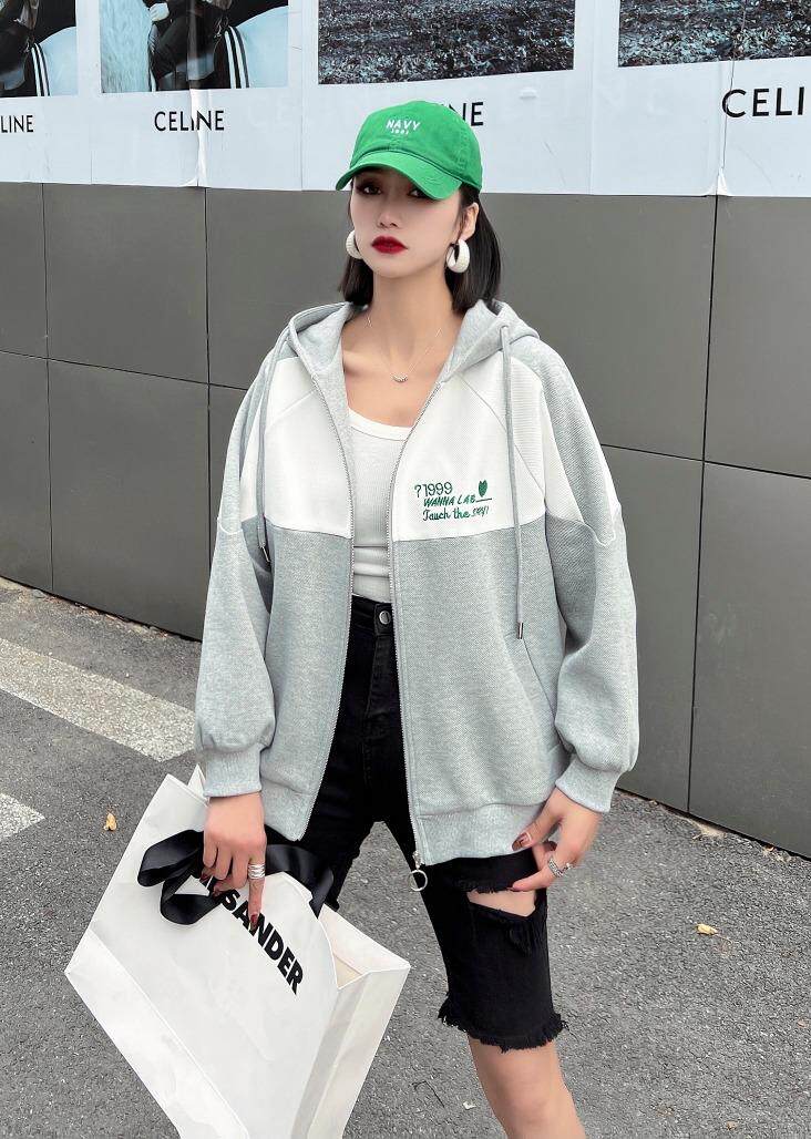 针织帽卫衣外套，女装卫衣/绒衫，米儿衣景