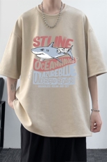 麂皮绒短袖t恤男大码半袖男大皂风JD82331-P25，男装T恤，电商A040