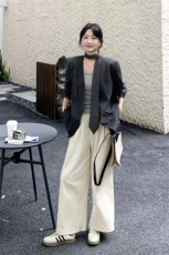 通勤风单排扣包袖圆领一粒扣西装小众小西装设计感气质时尚休闲，女装西装，浙宝210（原浙宝191）