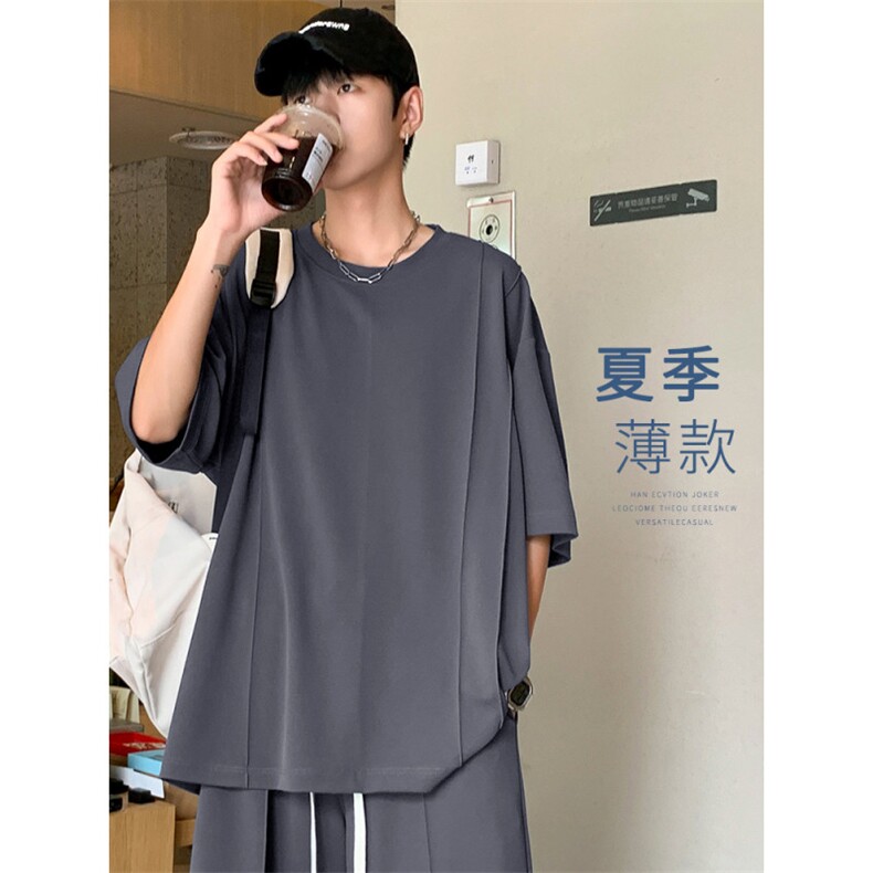 冰丝短袖T恤男士夏季薄款休闲速干痞帅运动TT350-特批-33,男装T恤,星座718