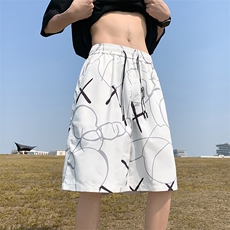 2023夏季满印潮牌嘻哈街头男舒适潮休闲五分短裤XD22961-P40，男装休闲裤，电商A042