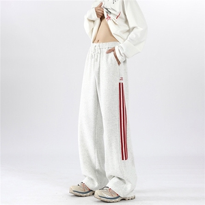 美式三杠运动卫裤男潮牌新款秋冬hiphop宽松休闲长裤子K5852-P35图片