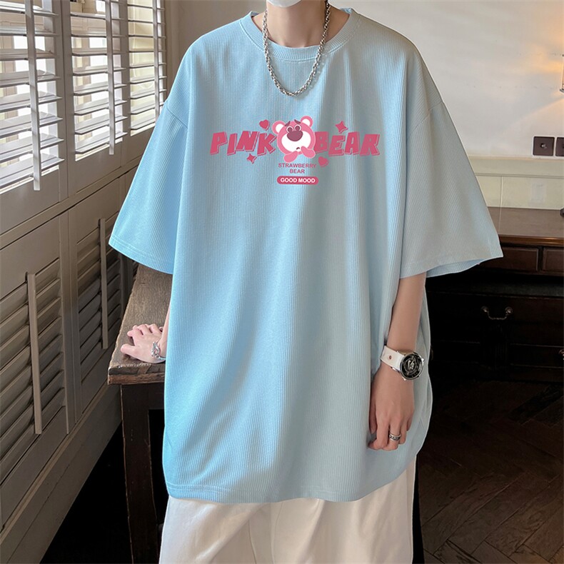 华夫格t恤男短袖男大码五分袖酒店风HT73329-P22,男装T恤,电商A040