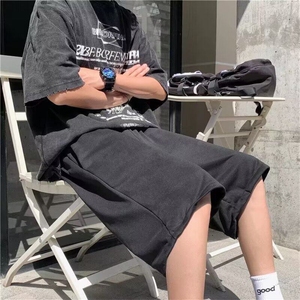 D100-P25夏装休闲短裤男潮牌ins宽松休闲潮流外穿百搭韩版五分裤图片