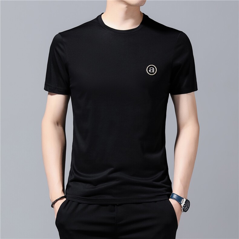 中青年男士短袖体T恤圆领薄款透气冰凉运动上衣服夏季时尚休闲P60,男装T恤,钱塘6003A(原)4033A