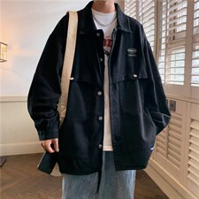 新款2022日系工装外套男潮流复古宽松翻领夹克休闲上衣W5357-P62，男装夹克，星座512-2