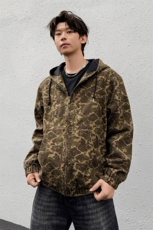 美式高街大口袋连帽迷彩夹克复古工装外套A436-W992-P115168，男装夹克，电商A436