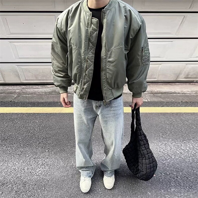 网图有货 美式工装飞行员夹克棉服男MA1解构夹棉外套 A102-P80图片