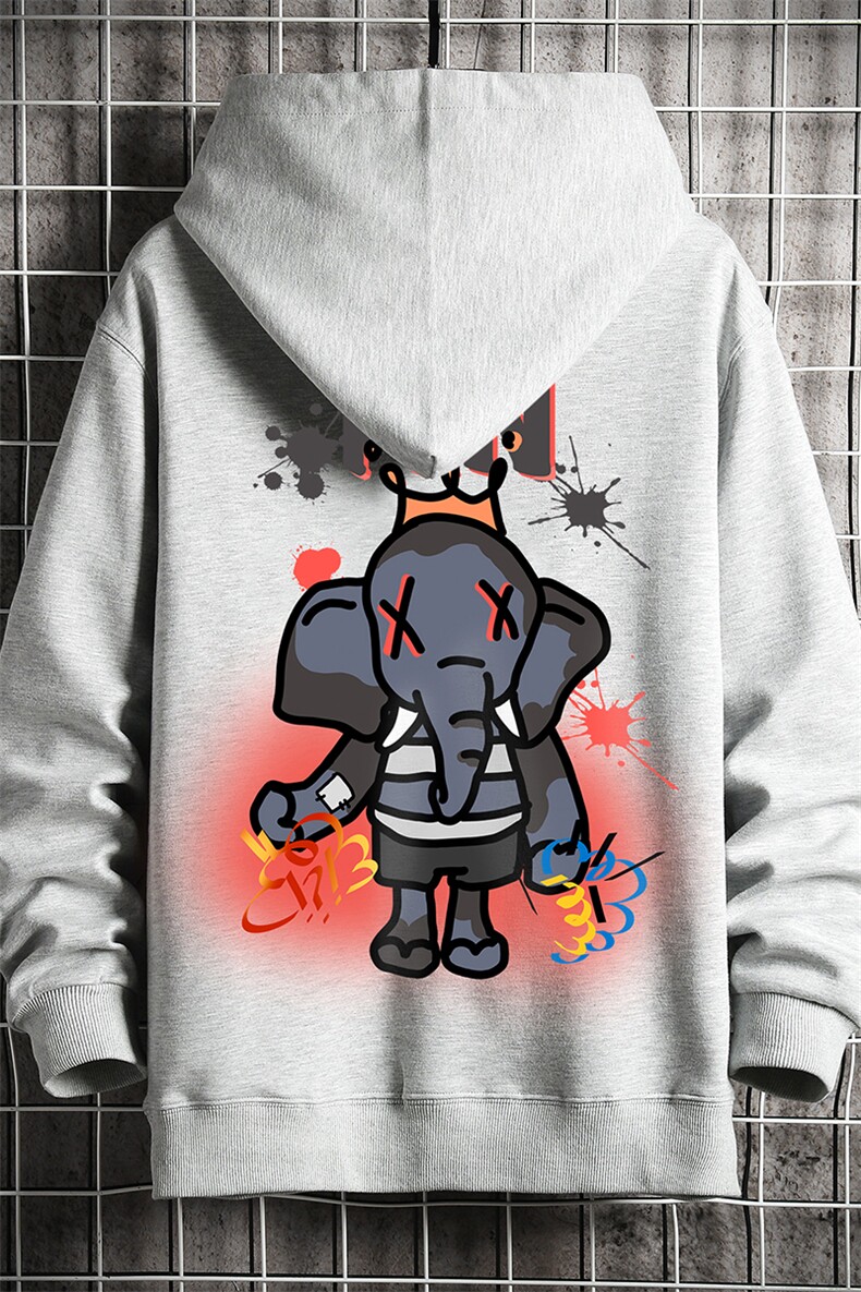 KS21221-P38连帽开衫卫衣男运动外套大码班服网格,男装卫衣,电商A040A