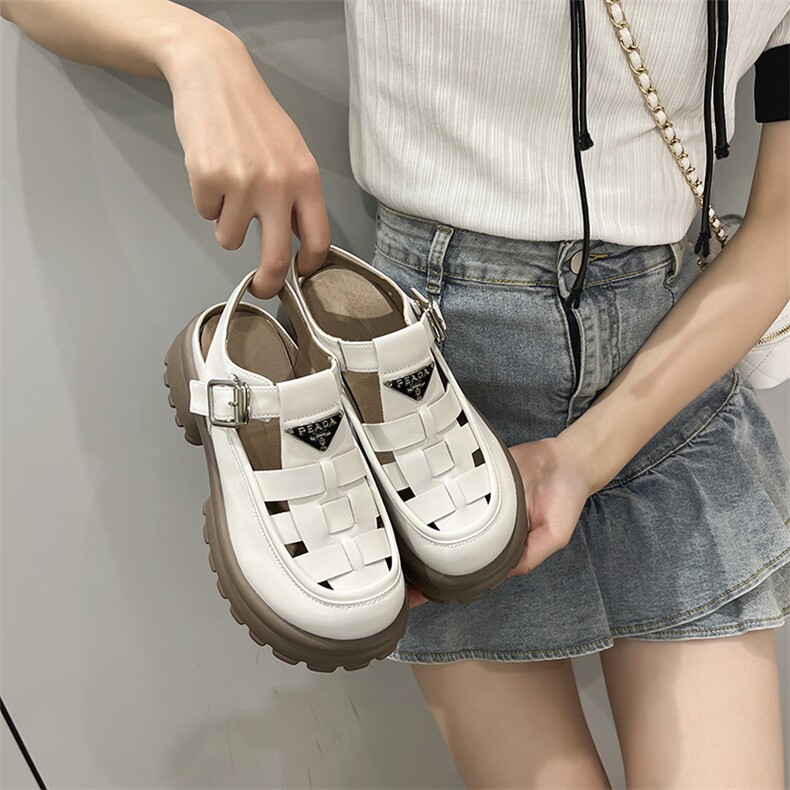 夏季女款凉鞋2023新款鞋子女厚底增高松糕鞋小皮鞋高跟鞋单鞋女鞋，女鞋凉鞋，电商A223