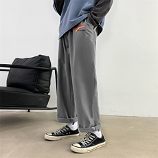 K43064-P25加绒款-P35休闲裤男士大码宽松九分运动裤男裤男直筒，男装休闲裤，电商A040