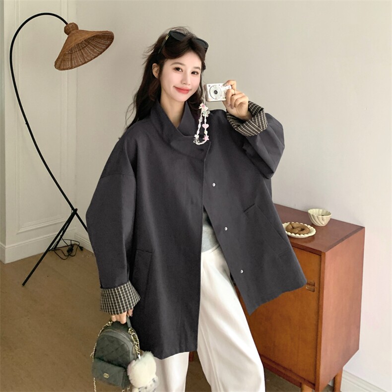 现 货    2026新品拼接风衣0761P165K258图片