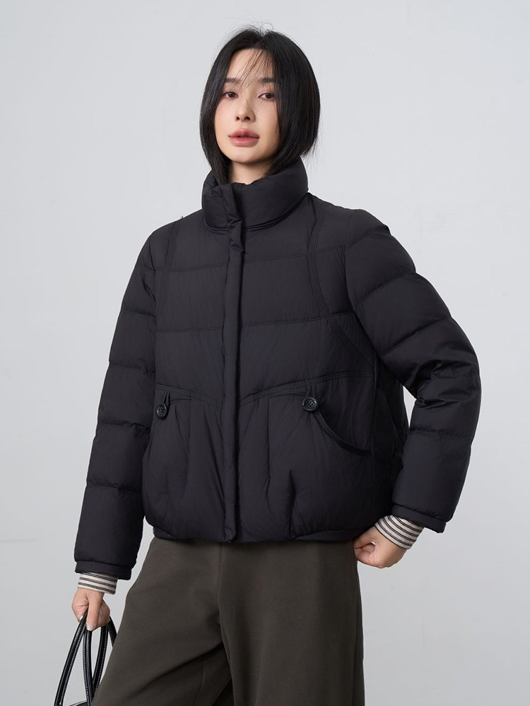 现货2025年冬季新款休闲风羽绒服女90白鸭绒,女装羽绒服,阳光伊恋