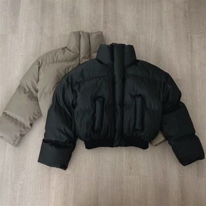 pu皮廓形短款棉服男冬季加厚保暖美式三防棉衣外套高级感痞帅棉袄图片