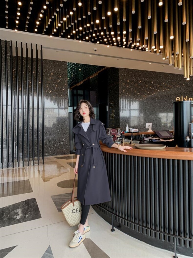 欧版长风衣，女装风衣，卡西姆