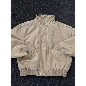 W9267-P95 春季新款高品质美式夹克潮牌复古宽松立领休闲工装外套图片